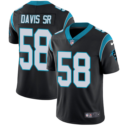 Nike Panthers #58 Thomas Davis Sr Black Team Color Men's Stitched NFL Vapor Untouchable Limited Jersey - Click Image to Close